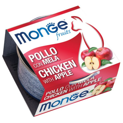 Poulet/Pomme Fruit 80 grs x 24 Pâtée Chat