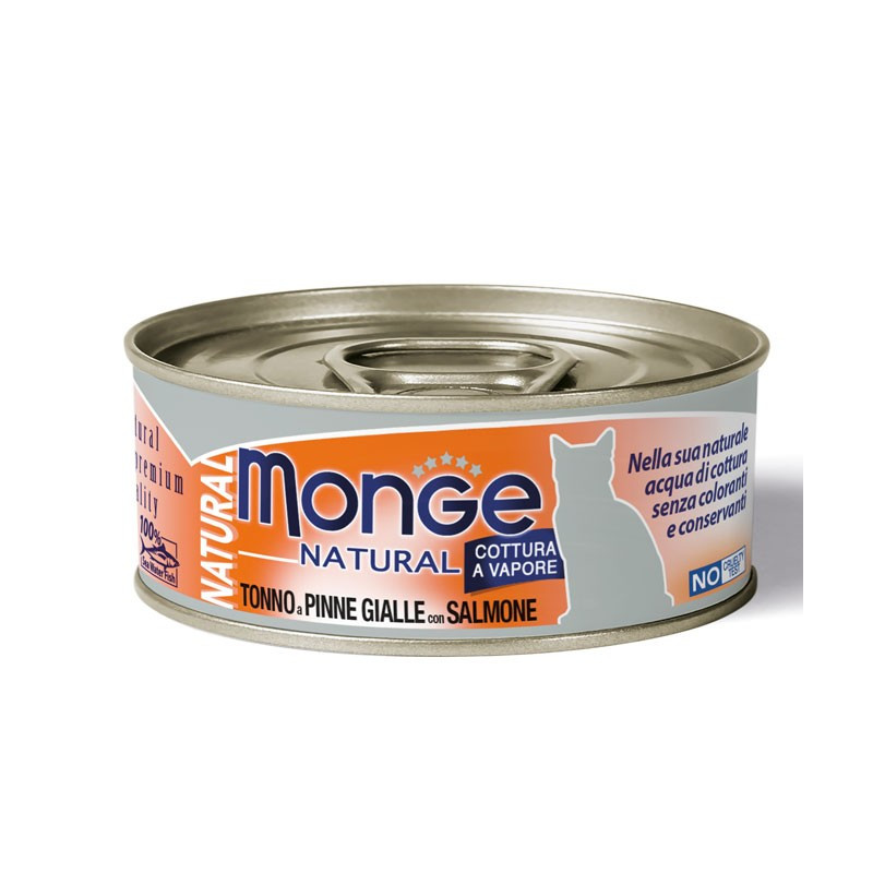 TONNO A PINNE GIALLE CON SALMONE Boite chat 24x80 grs TONNO A PINNE GIALLE CON SALMONE Boite chat 24x80 grs