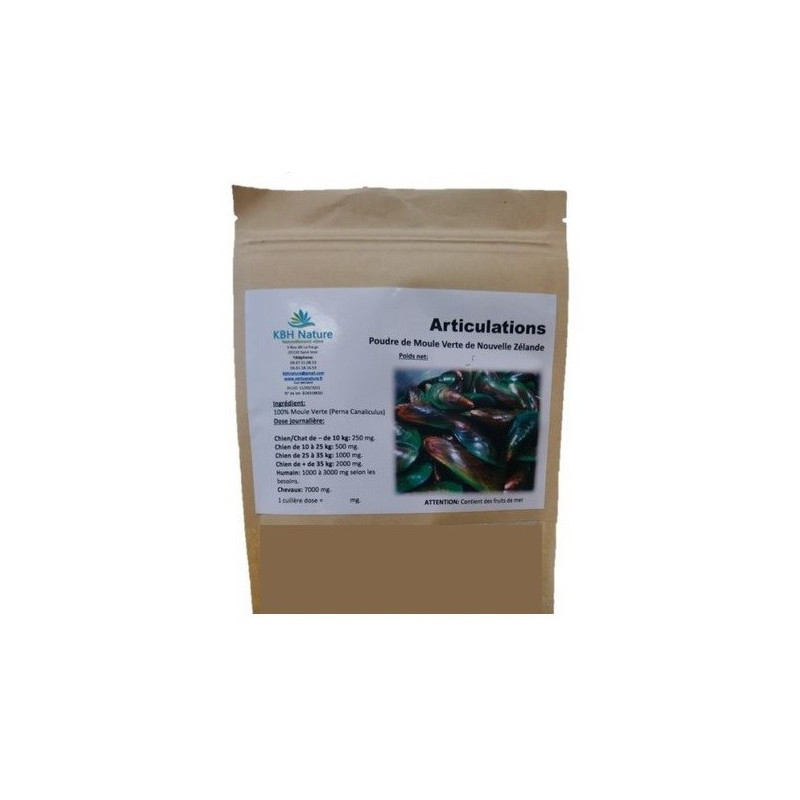 Poudre de moule verte de Nlle Zélande ARTICULATIONS 90 grs Poudre de moule verte de Nlle Zélande ARTICULATIONS 90 grs