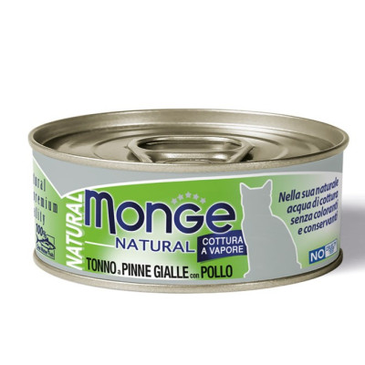 TONNO a PINNE GIALLE con POLLO 24x80g NATURAL