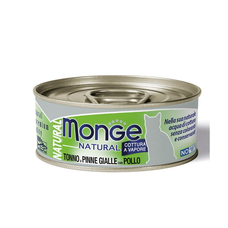 TONNO a PINNE GIALLE con POLLO 24x80g NATURAL