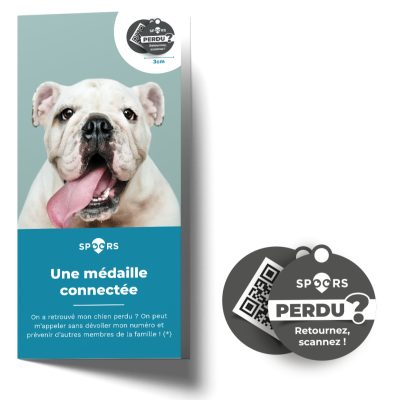 Médaille connectée SPOORS pour Chiens & Chats