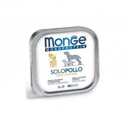 Pâtée Monge pour chien SOLO au poulet, carton 24x150 grs