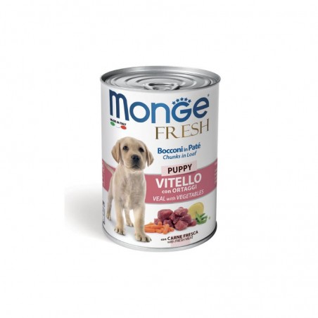 Fresh Chiot 400 grs x24 Veau et légumes MONGE DOG