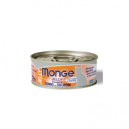 Pezzetti di Tonno con Salmone Boite chat JELLY 80g à l'unité