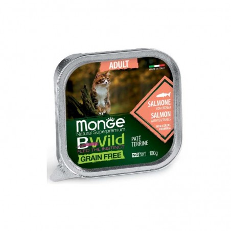 Pâtée Bwild Grain Free Chat Adulte Saumon 32 X 100 grs