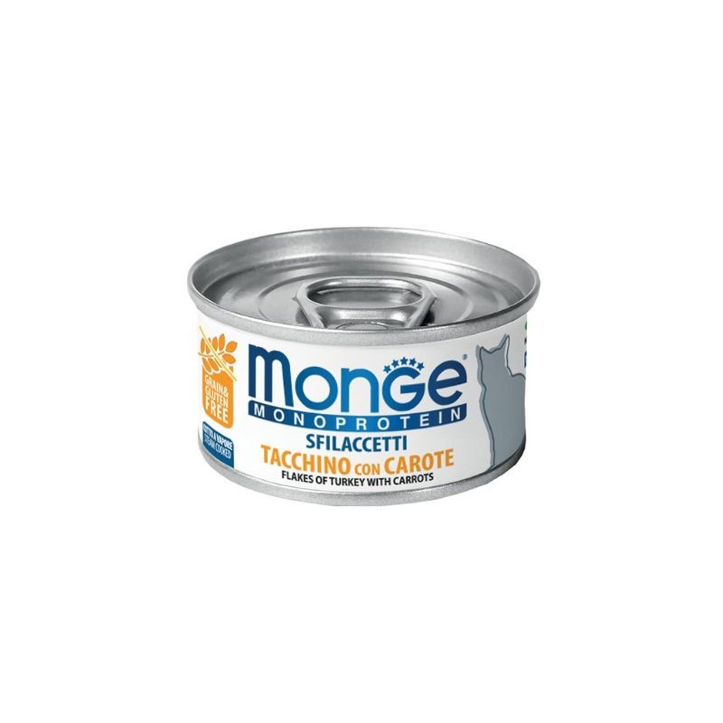 Pâtée pour chat Monoprotein Dinde et carotte 80g à l'unité