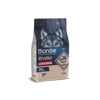 Croquettes Low Grain Chien MONGE Bwild - Oie 2,5 kg