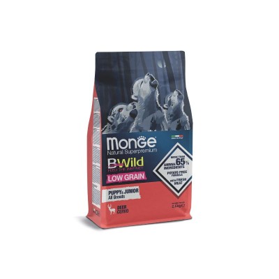 Croquettes Low Grain Chiot MONGE Bwild - Cerf 2,5 kg