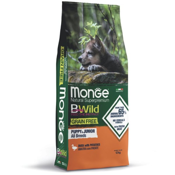 PUPPY Bwild Grain Free Canard 12 kg