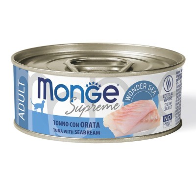Monge Supreme – Pâtée au Thon et Daurade pour chat – 24 x 80grs