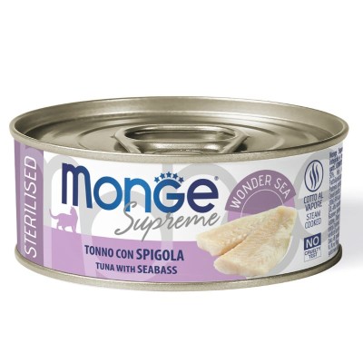 THON et BAR - Boîte pâtée chat supreme stérilisé Monge 24 x 80grs