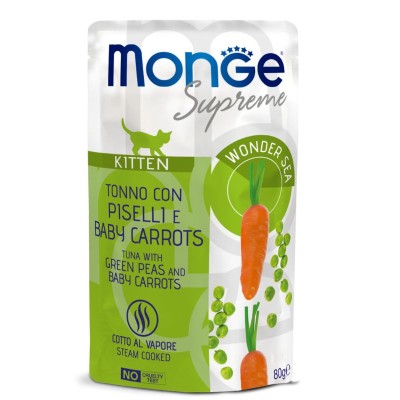 Monge Supreme Chaton Thon avec Petits Pois et Mini Carottes
