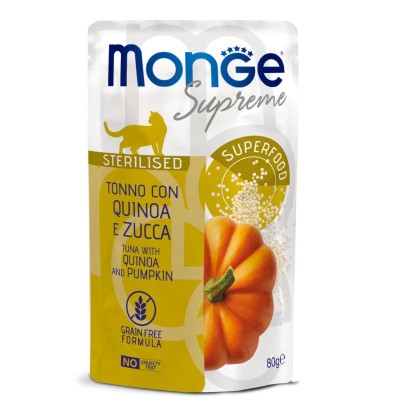 THON, QUINOA et POTIRON - Poche pâtée chat supreme Stérilisé 24x80grs