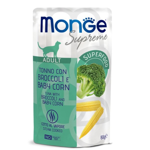 THON, BROCOLI et MAIS - Poche pâtée chat supreme Adulte 24x80grs