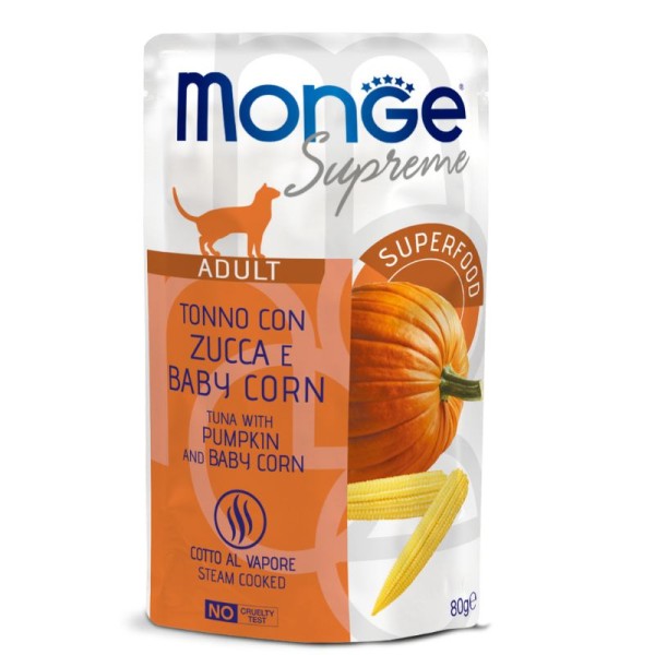 THON, COURGE et MAIS - Poche pâtée chat supreme Adulte 24x80grs