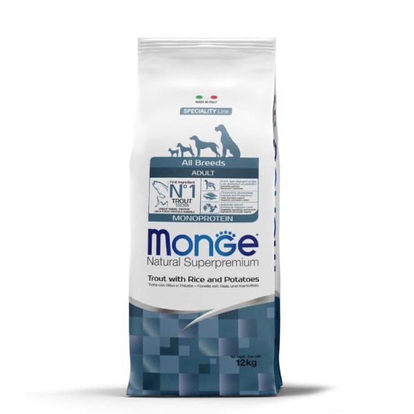 TRUITE - Croquettes SpecialityLine Chien MONGE 12 kg