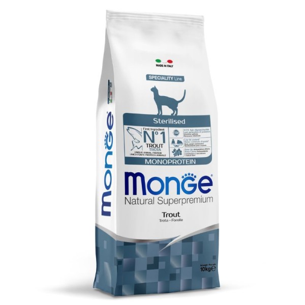 Sterilised Truite 10 kg Croquette pour chat Adulte