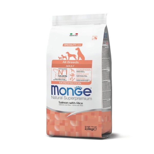 SAUMON - Croquettes SpecialityLine Chien MONGE 2,5 kg