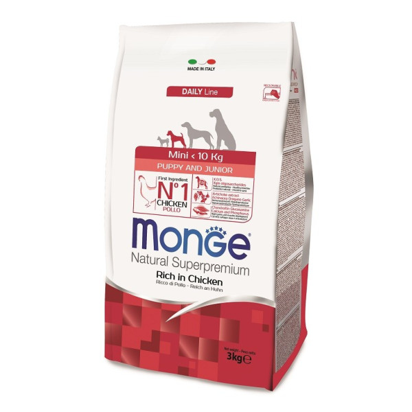 Mini Puppy 3 kg Croquettes Chiot au poulet Monge