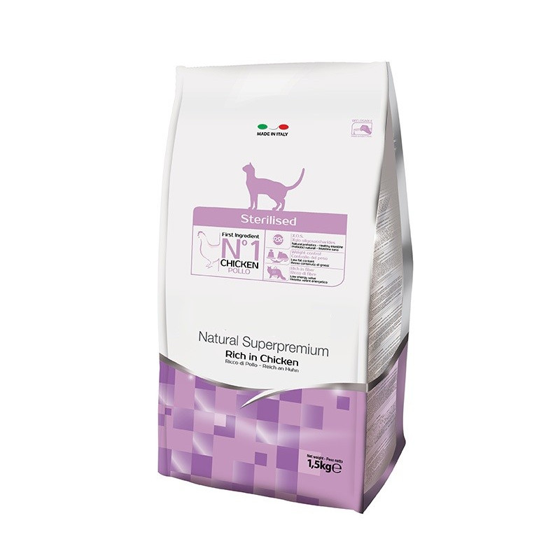 Croquette Chat Sterilised au poulet  - 1,5 kg