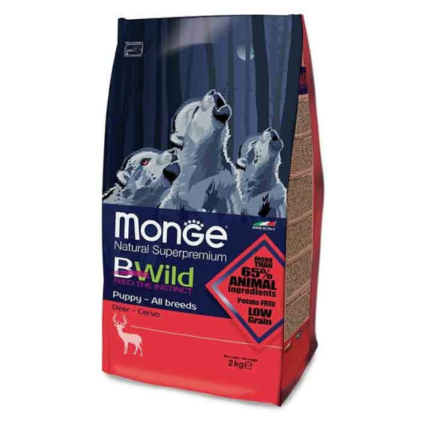 Puppy (chiot) au Cerf Bwild Low Grain Monge 2,5 kg
