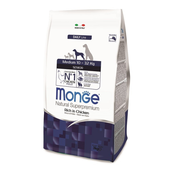 Senior Medium 3 kg Croquettes chien au Poulet