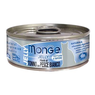 Filetti di Tonno con Pesce Bianco Boite chat Jelly 24x80 grs