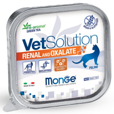 Pâtées Chat VET Solution RENAL and OXALATE 24 x 100 grs