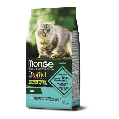 Chat Morue Bwild Grain Free 1,5 kg