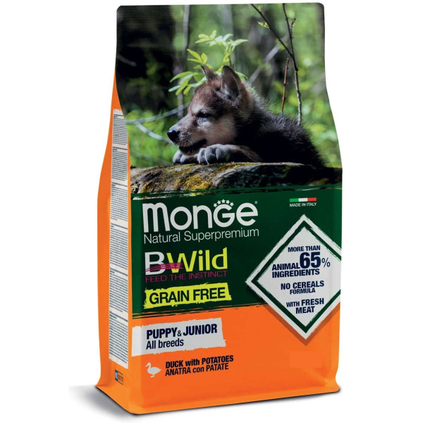PUPPY Bwild Grain Free Canard 12 kg