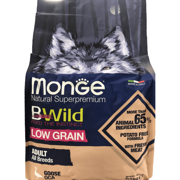 Cerf Adult 2,5 kg Bwild Low Grain Monge